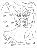 Аниме-раскраски с наклейками. Принцессы — фото, картинка — 3