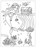 Аниме-раскраски с наклейками. Русалочки — фото, картинка — 2