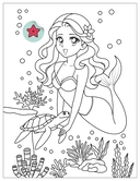 Аниме-раскраски с наклейками. Русалочки — фото, картинка — 3