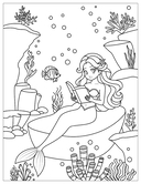 Аниме-раскраски с наклейками. Русалочки — фото, картинка — 4