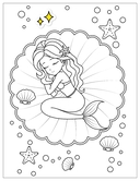 Аниме-раскраски с наклейками. Русалочки — фото, картинка — 5