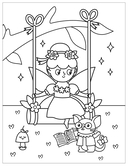 Милые раскраски. Феи — фото, картинка — 6