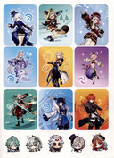 Genshin Impact. Раскраска с наклейками (фиолетовая) — фото, картинка — 1