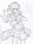 Genshin Impact. Раскраска с наклейками (фиолетовая) — фото, картинка — 3