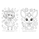 Анимешки и питомцы. Раскраска — фото, картинка — 3