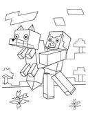 Большая раскраска для фанатов Minecraft — фото, картинка — 2