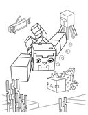 Большая раскраска для фанатов Minecraft — фото, картинка — 6