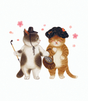 Путешествие с кошками в эпоху Чосон. Раскраска — фото, картинка — 3