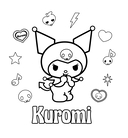 Kuromi. Большая раскраска — фото, картинка — 1