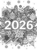 Новый год с Асей Лавринович. Раскраска-антистресс — фото, картинка — 2