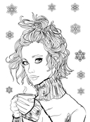 Новый год с Асей Лавринович. Раскраска-антистресс — фото, картинка — 3