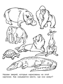 Раскраска. Скоро в школу. Изучаем животных — фото, картинка — 1