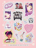 K-pop. 100 наклеек — фото, картинка — 1