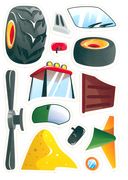 Весёлый конструктор из наклеек. Едем – едем — фото, картинка — 3