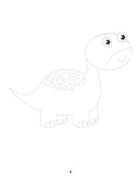 Динозавры: обведи и раскрась — фото, картинка — 2