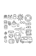 Грандиозный отпуск. Раскраска на поиск предметов — фото, картинка — 7