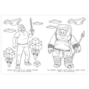 Катастрофа в квадромире. По мотивам Майнкрафт. Раскраска — фото, картинка — 2