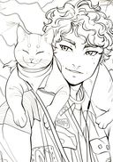 Большая аниме раскраска — фото, картинка — 2