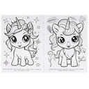 Разноцветные единороги. Раскраска — фото, картинка — 2