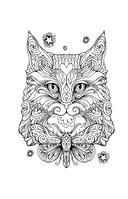 Пушистое очарование. Раскраска антристресс — фото, картинка — 3