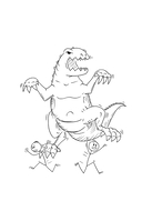 Раскрась своего динозавра — фото, картинка — 6
