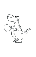 Раскрась своего динозавра — фото, картинка — 9