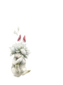 Кролики-пионы от Оксаны Фоминой. Авторская акварельная иллюстрация за 14 уроков — фото, картинка — 1