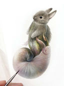 Кролики-пионы от Оксаны Фоминой. Авторская акварельная иллюстрация за 14 уроков — фото, картинка — 3