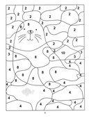 Раскраска по номерам: веселые зверята — фото, картинка — 4