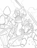 Наемник из Ривии. Раскраска для фанатов Ведьмака — фото, картинка — 2