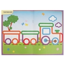 Машинка. Первая раскраска с цветным контуром — фото, картинка — 1